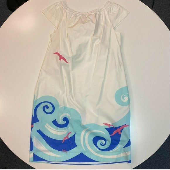 Lilly Pulitzer mini Dress Size S 100% Cotton Waves Short sleeve - Picture 3 of 10